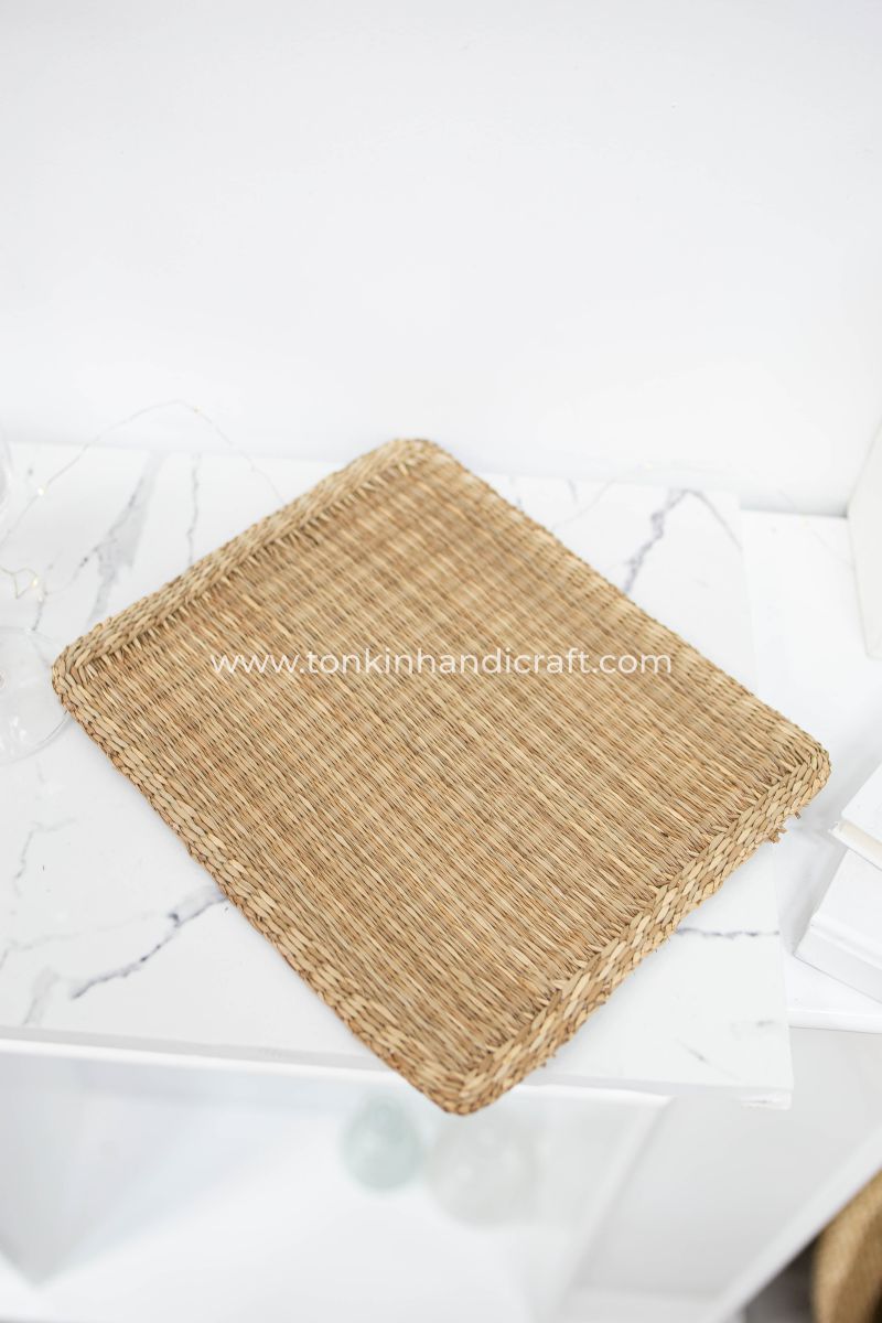 Beige seagrass liner Rectangular wicker liner