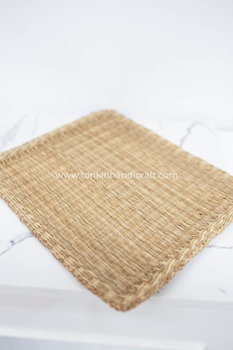 Beige seagrass liner Rectangular wicker liner