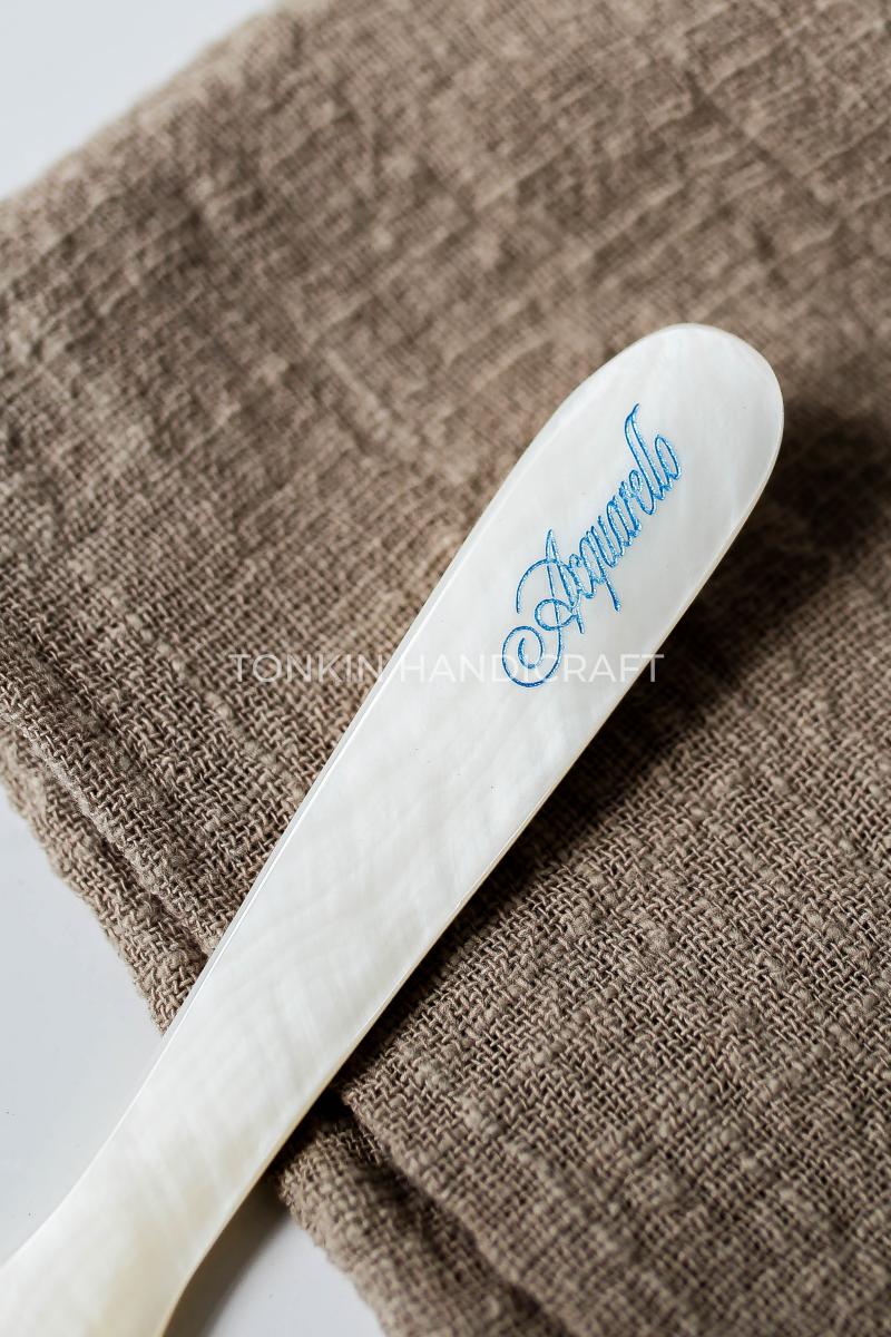 Personalized Mother of Pearl Caviar Spoon 03