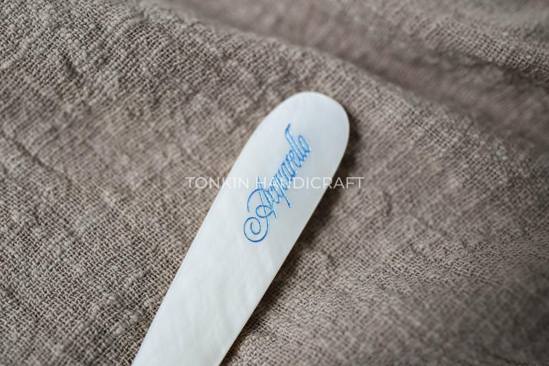 Personalized Mother of Pearl Caviar Spoon 03