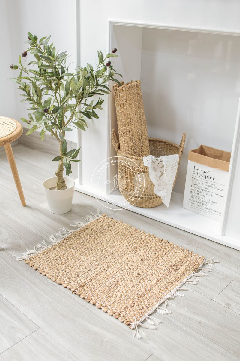 Hand Woven Natural Rectangle Door Mat - TONKIN HANDICRAFT