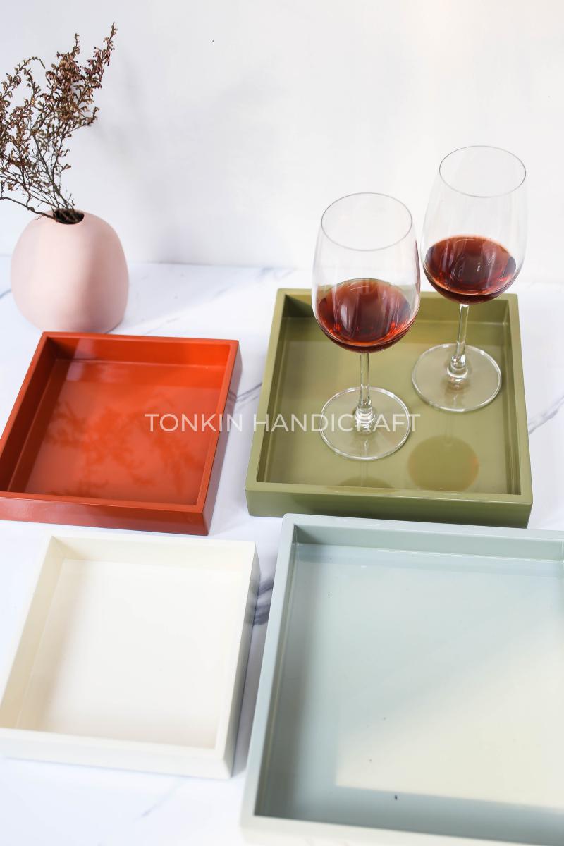 Lacquer Serving Trays with Handles 02