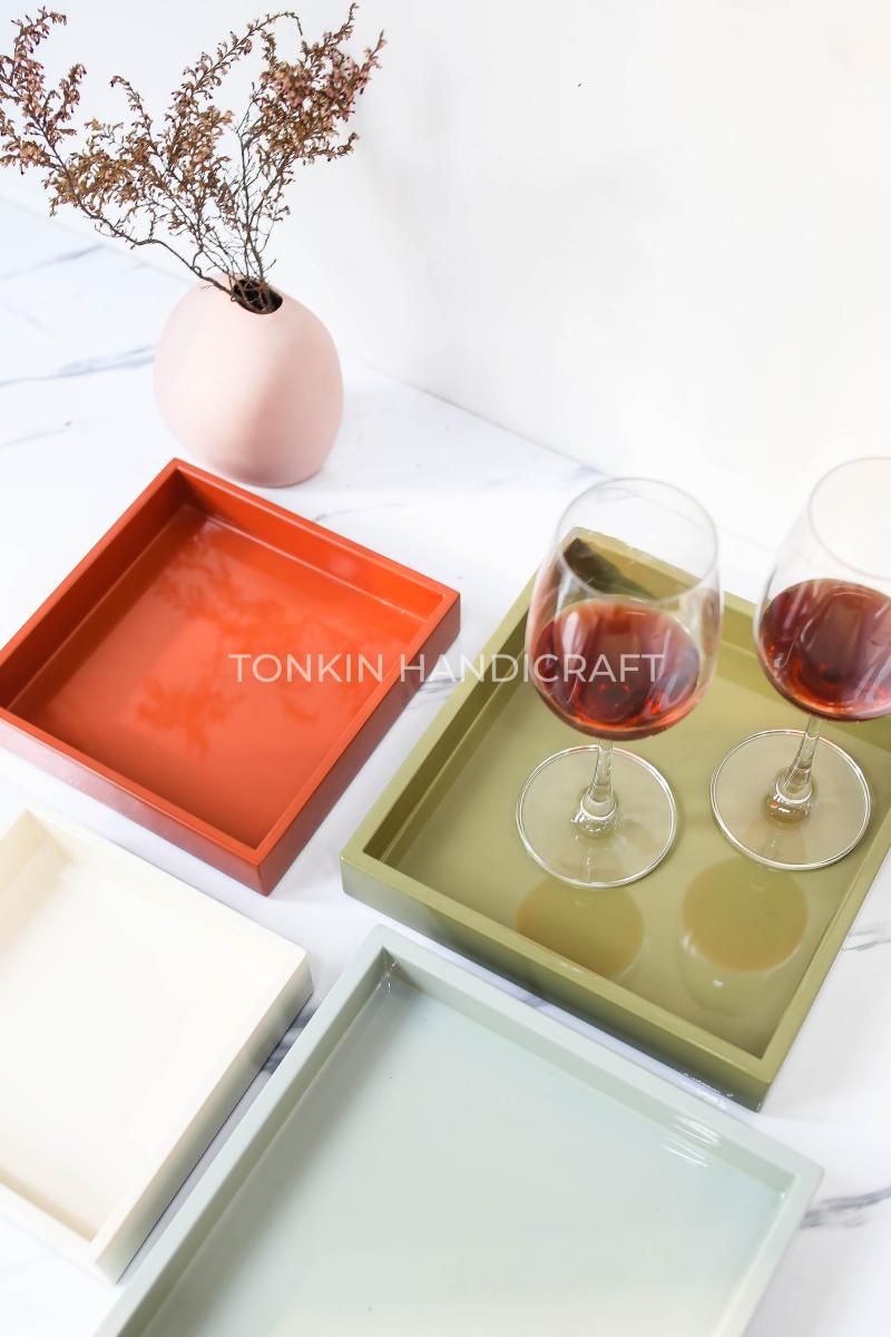 Lacquer Serving Trays with Handles 02