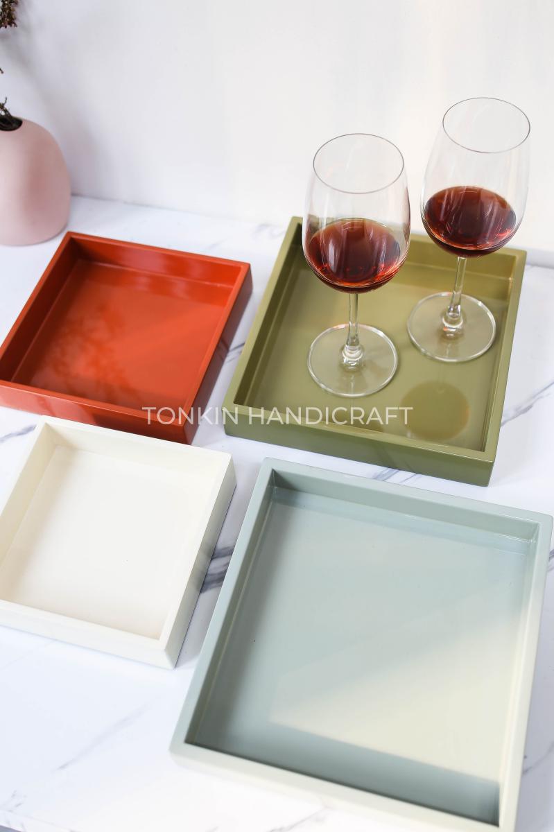 Lacquer Serving Trays with Handles 02