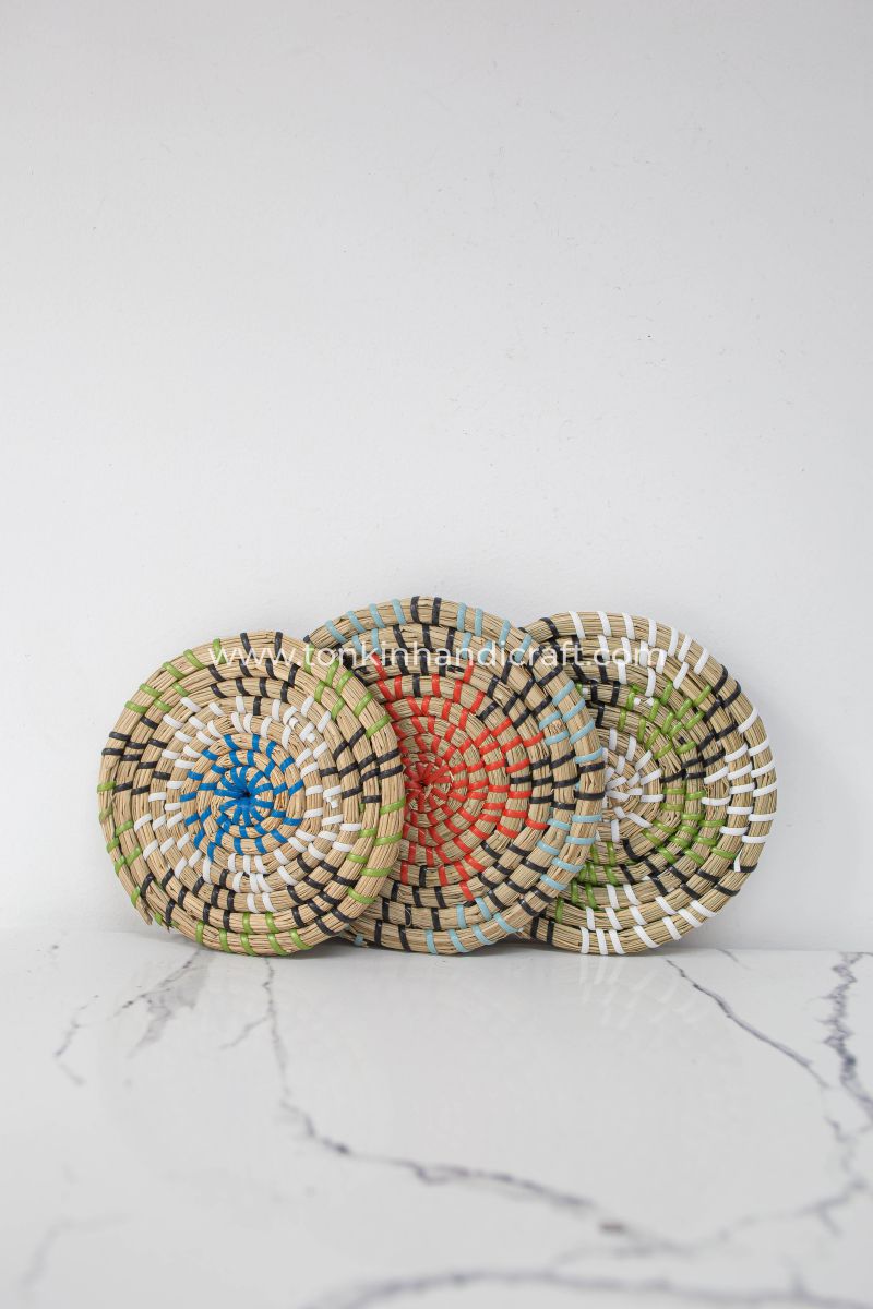 Set of 9 Basket Wall Home Decor Woven Basket