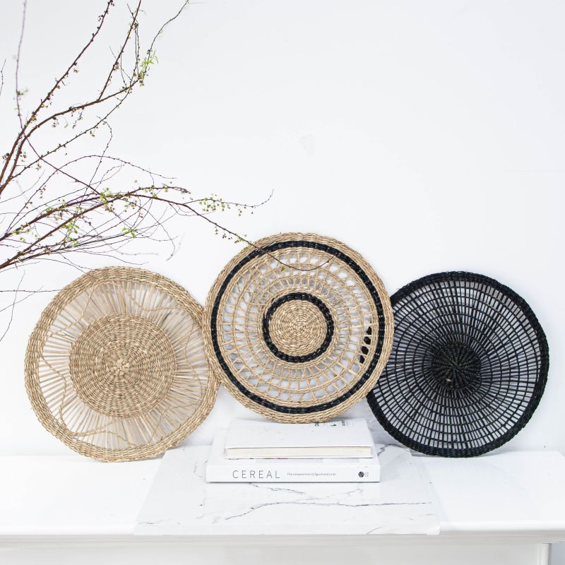 Set of 3 Wall Home Decor Woven Basket - TONKIN HANDICRAFT