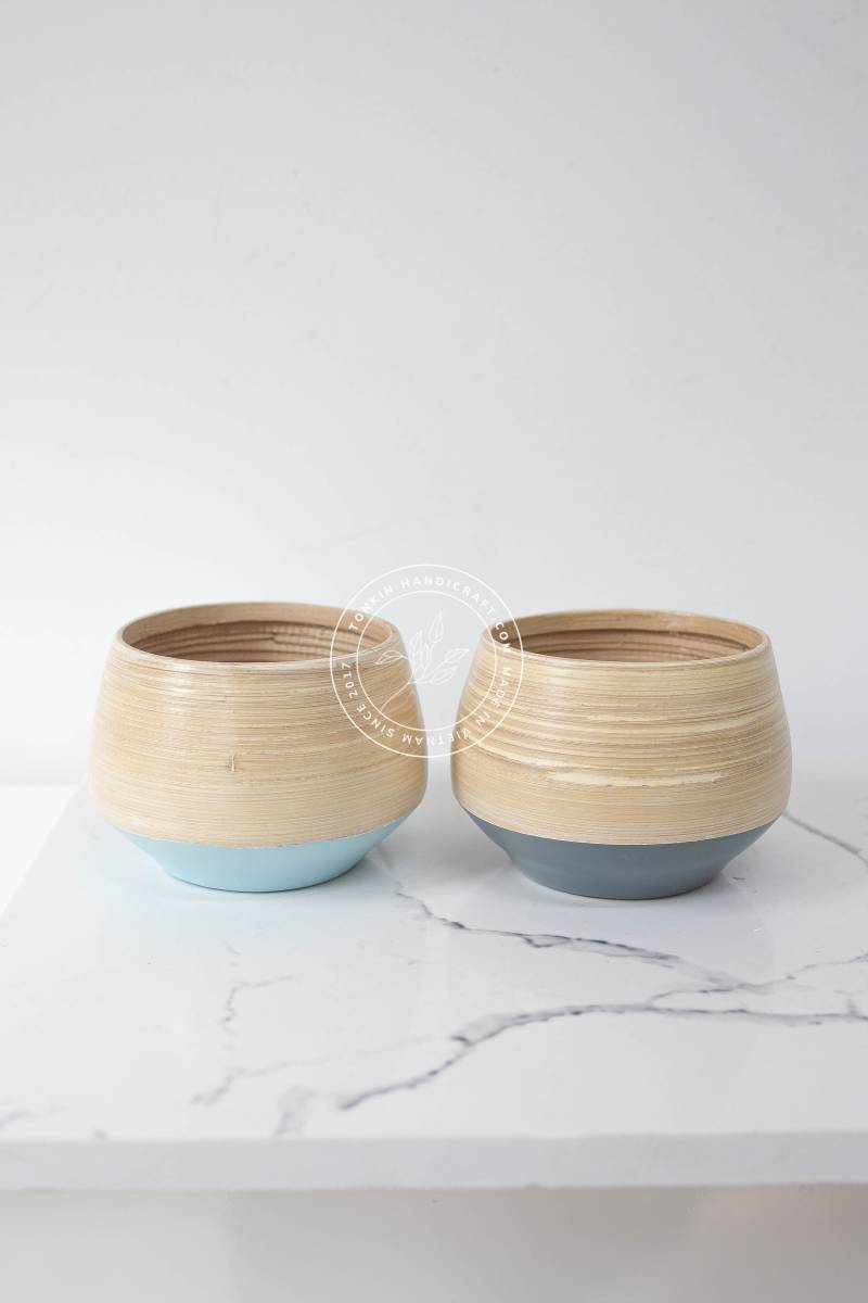 Small Bamboo Plant Pot - TONKIN HANDICRAFT