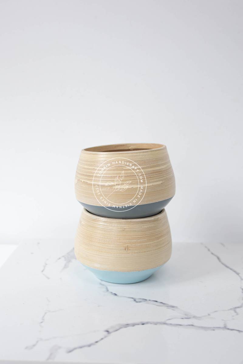 Small Bamboo Plant Pot - TONKIN HANDICRAFT