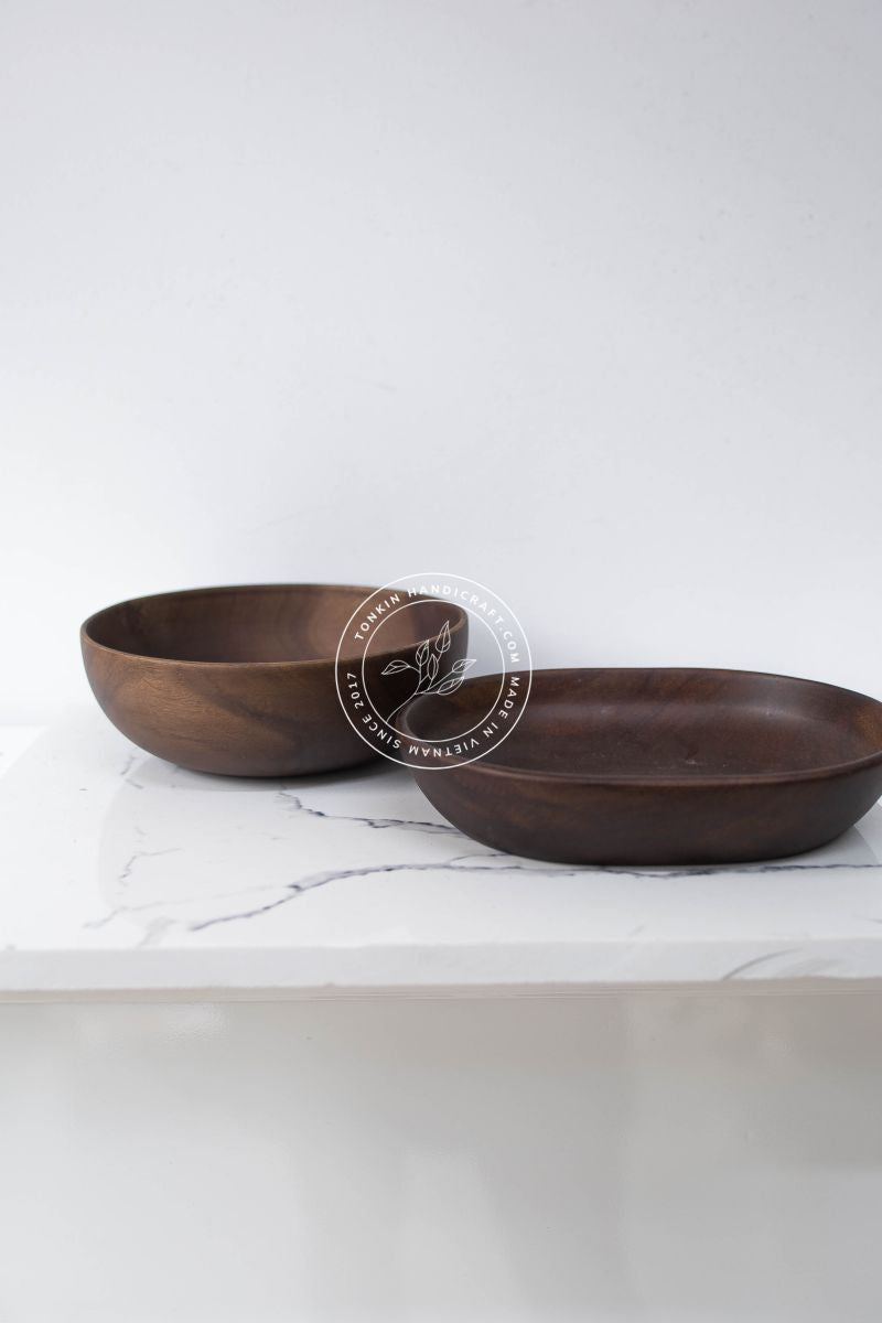 Oval Wooden Plate - TONKIN HANDICRAFT