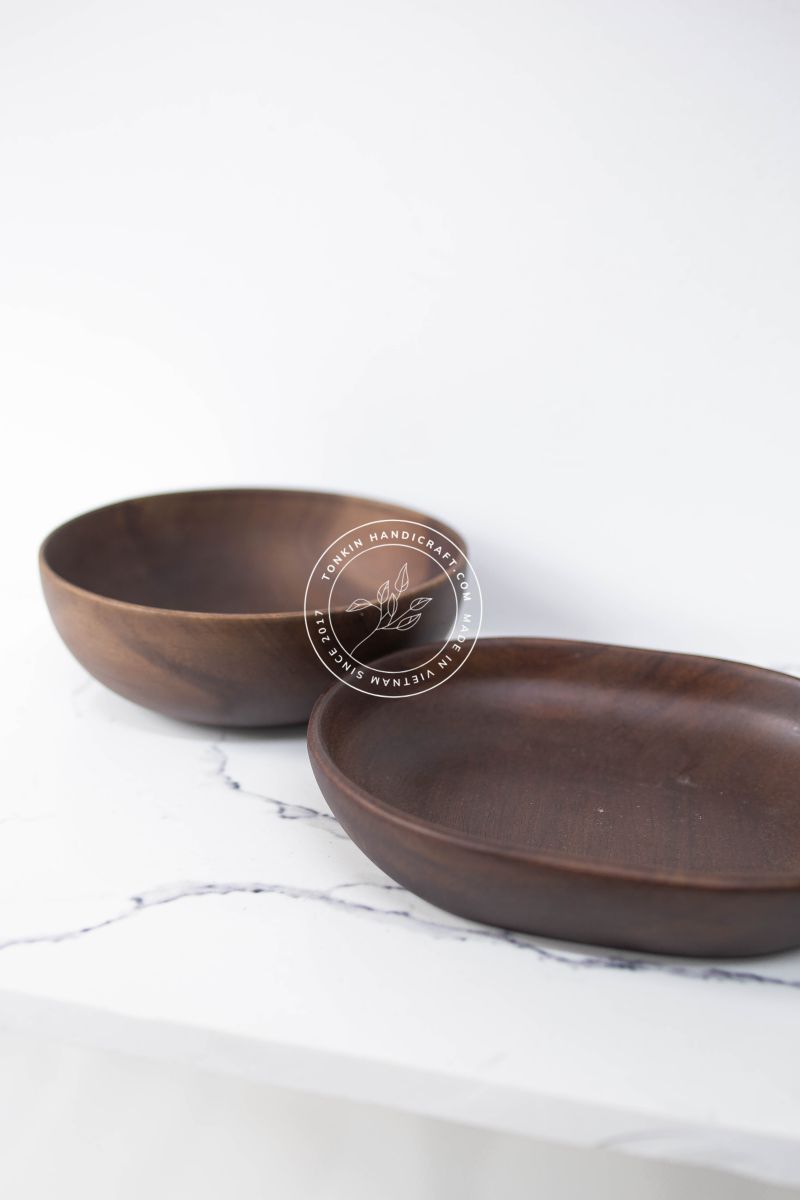 Oval Wooden Plate - TONKIN HANDICRAFT