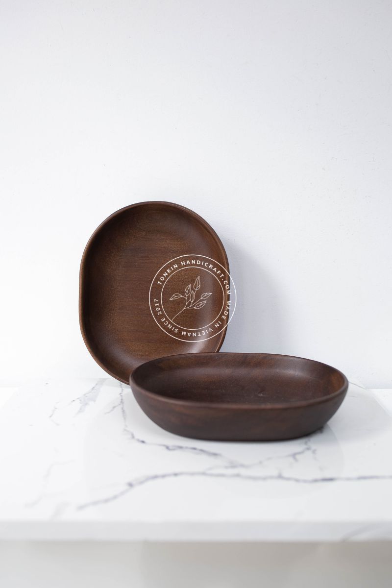 Oval Wooden Plate - TONKIN HANDICRAFT