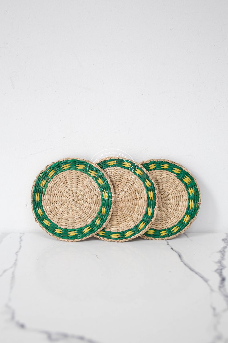 Set of 6 seagrass coasters - TONKIN HANDICRAFT