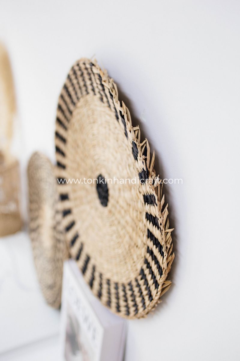 Set of 2 Wall Home Decor Woven Basket