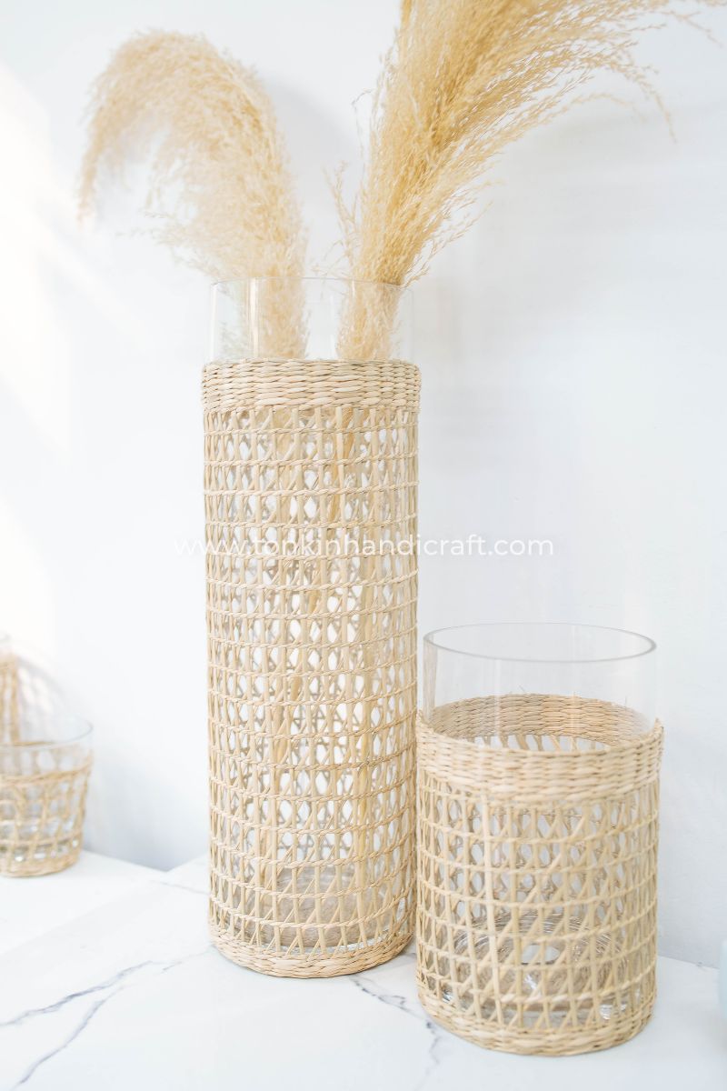 Wrapped Glass Vase - TONKIN HANDICRAFT