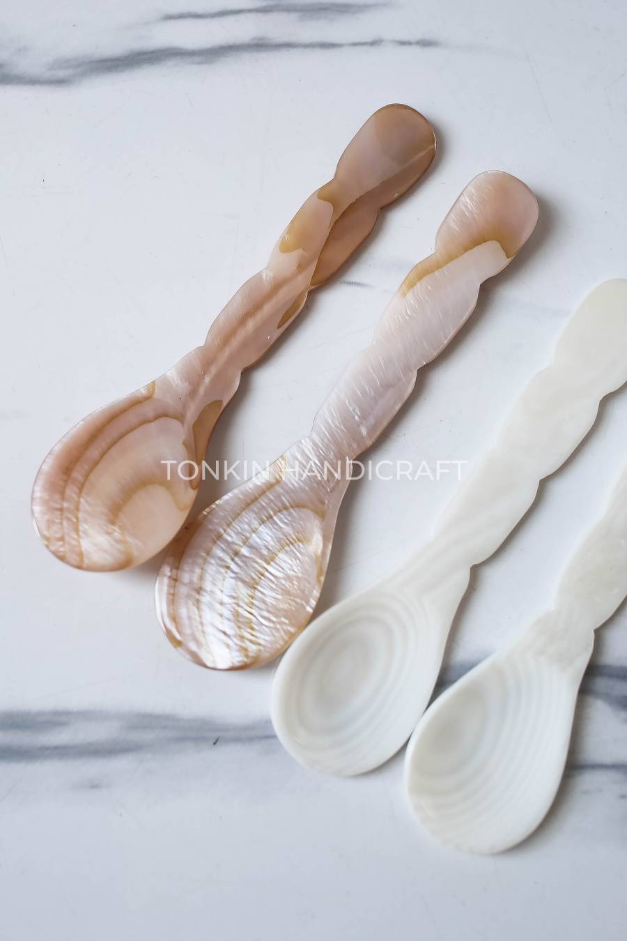 Wav Mother of Pearl Seashell Spoon