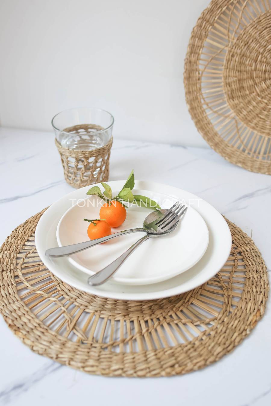 Woven Seagrass Placemats Round Wicker Placemat