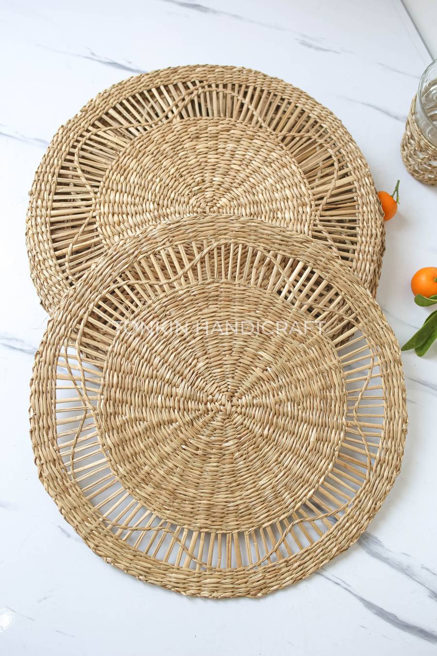 Woven Seagrass Placemats Round Wicker Placemat