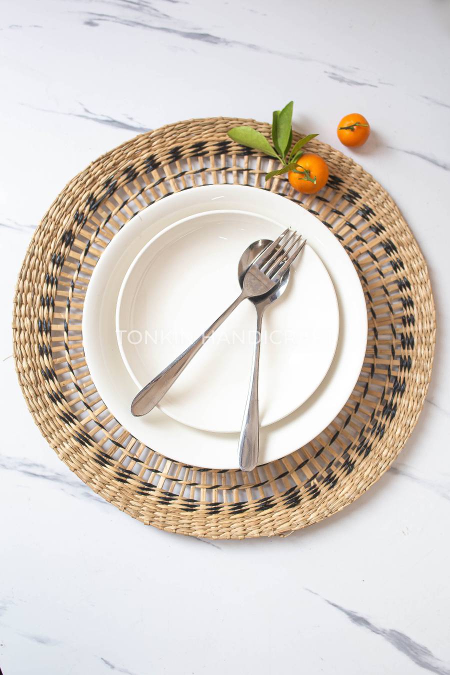 Set of 2 Lann Placemat & Wall Basket - TONKIN HANDICRAFT