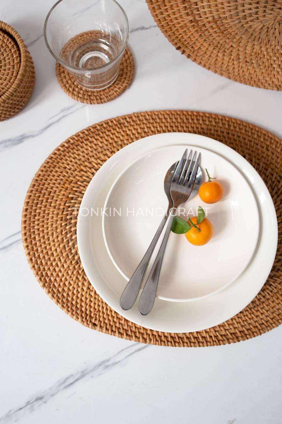 Oval Rattan Handmade Placemat - TONKIN HANDICRAFT