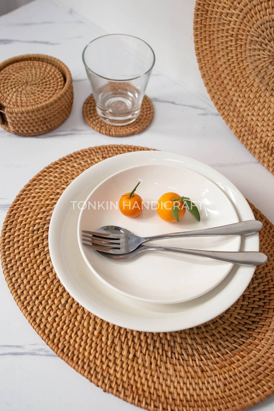 Oval Rattan Handmade Placemat - TONKIN HANDICRAFT