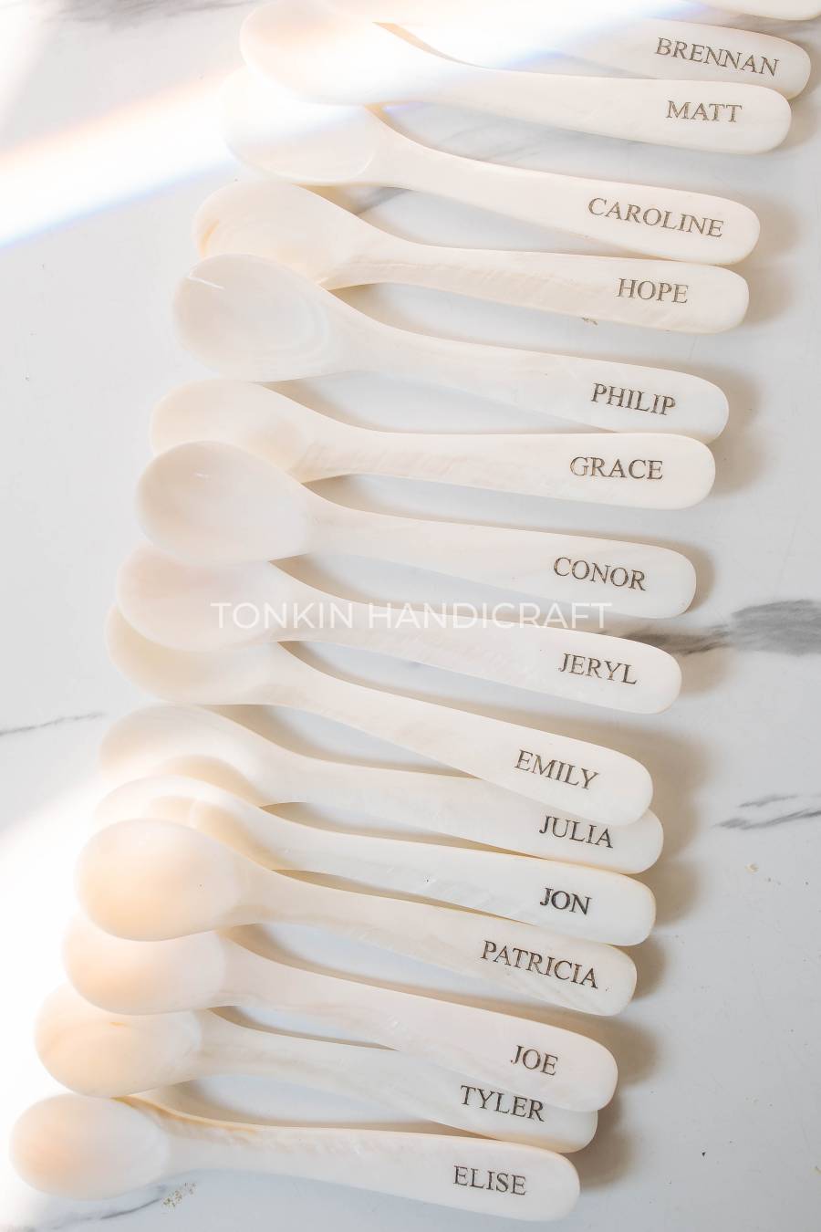 Personalized Mother of Pearl Caviar Spoon 03