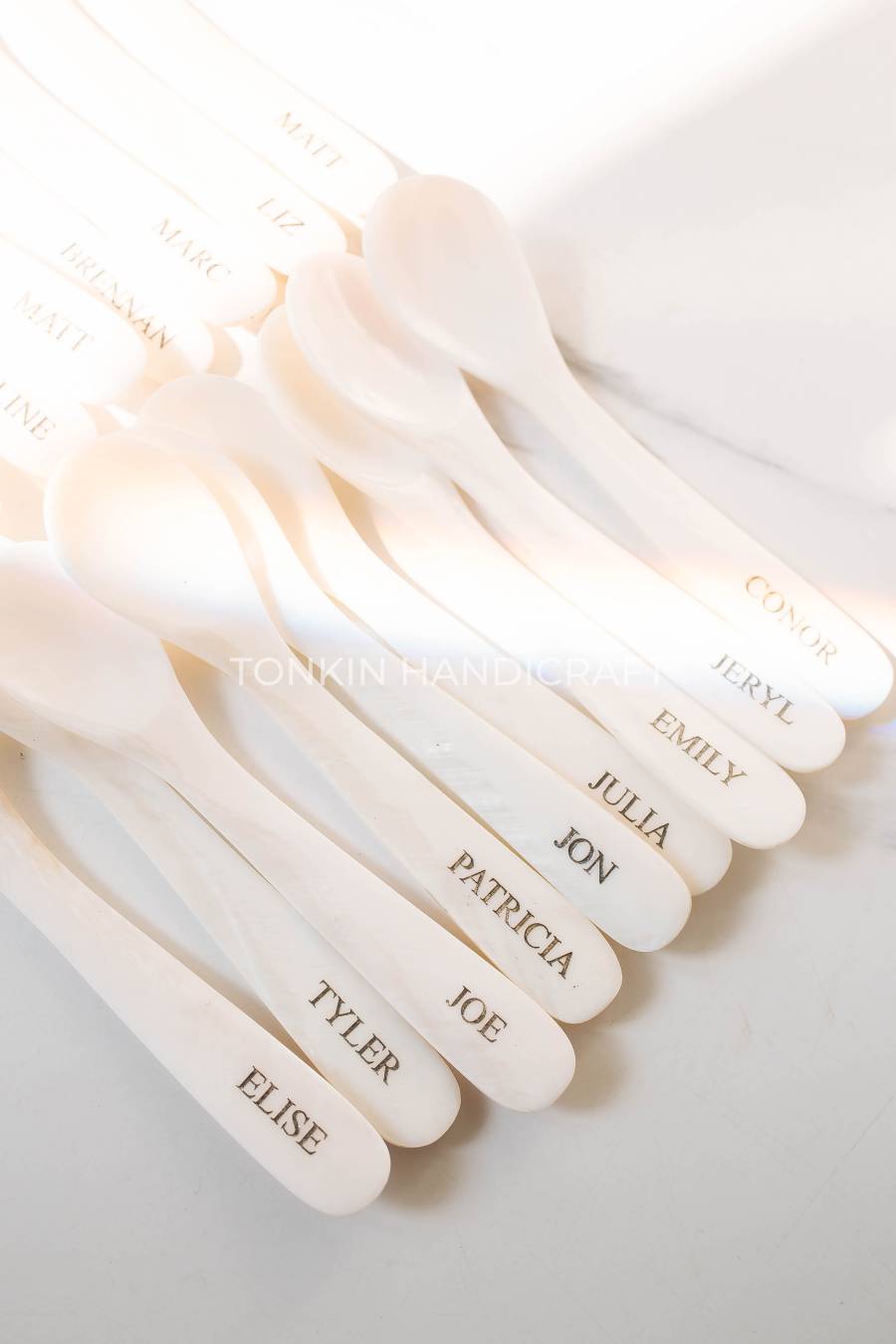 Personalized Mother of Pearl Caviar Spoon 03