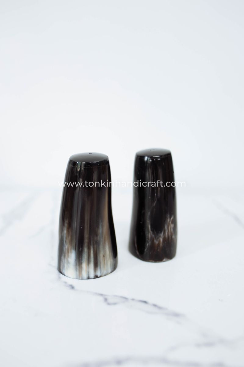 Buffalo Horn Salt and Pepper Shakers Jar