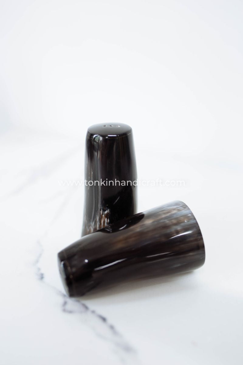 Buffalo Horn Salt and Pepper Shakers Jar