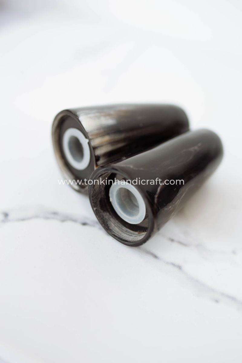 Buffalo Horn Salt and Pepper Shakers Jar