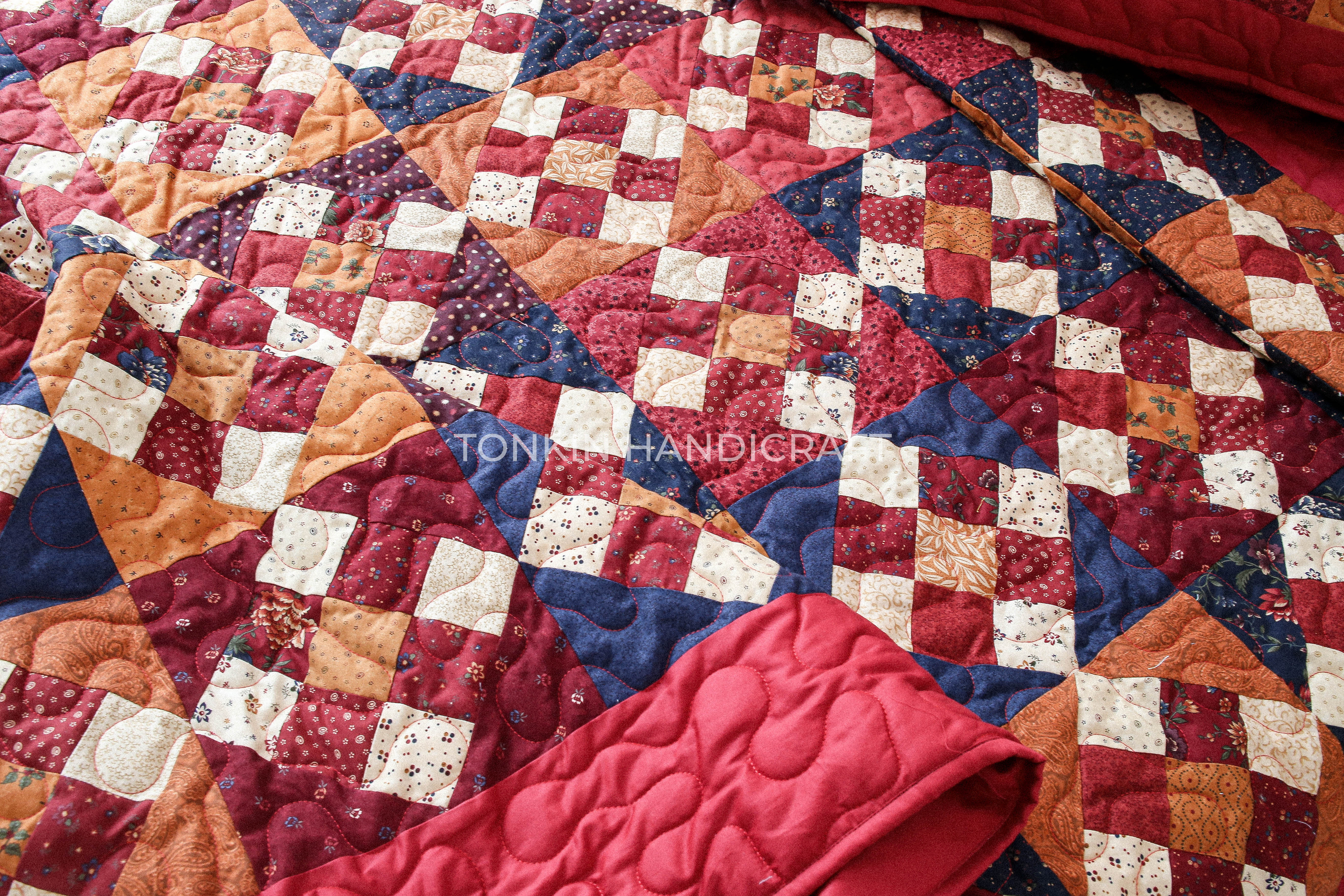 Lana Dream Quilt Set 85" x 85" with  2 Shams - TONKIN HANDICRAFT