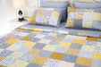 Yell Plaid Quilt Set 78" x 87" with 2 Shams - TONKIN HANDICRAFT