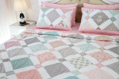 Pipa Quilt Set 78" x 87" with 2 Shams - TONKIN HANDICRAFT