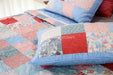 Redbu Plaid Quilt Set 78" x 87" with 2 Shams - TONKIN HANDICRAFT