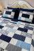 Namvy Plaid Quilt Set 78" x 87" with 2 Shams - TONKIN HANDICRAFT