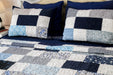 Namvy Plaid Quilt Set 78" x 87" with 2 Shams - TONKIN HANDICRAFT