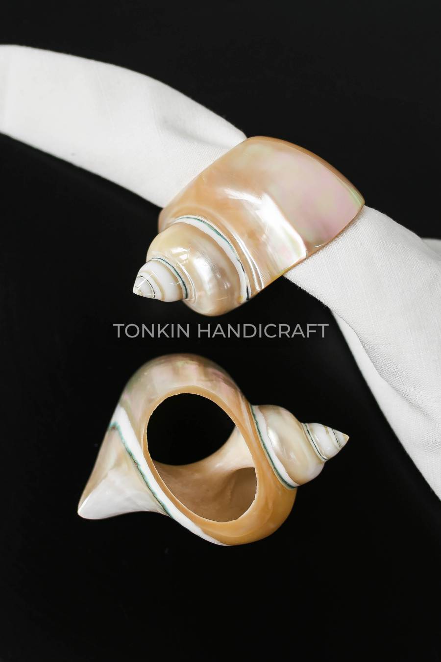 Set of 2 Seashell Napkin Ring