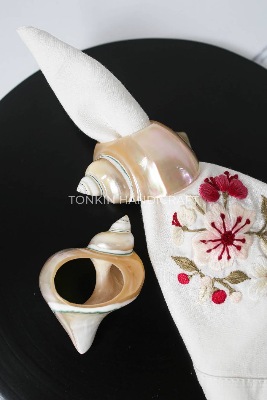 Set of 2 Seashell Napkin Ring