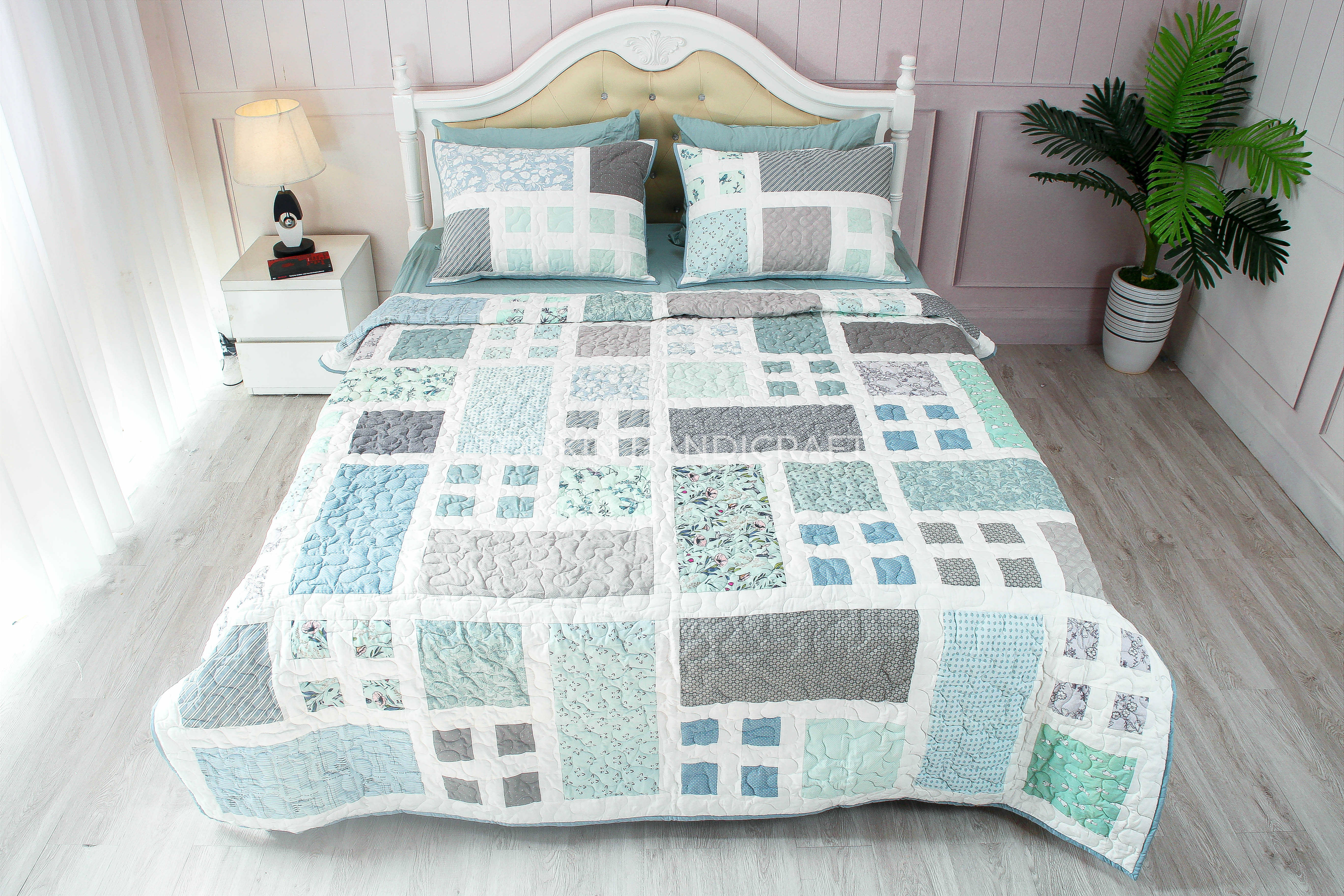 Xanhpa Quilt Set 78" x 87" with 2 Shams - TONKIN HANDICRAFT