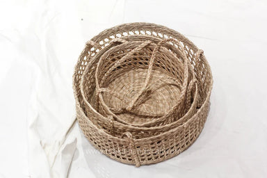 Seagrass Hanging fruit 3-tiers basket - TONKIN HANDICRAFT