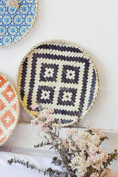 Rattan/ bamboo Round Serving Trays - TONKIN HANDICRAFT