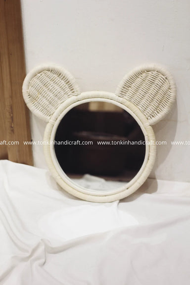 Teddy Bear Rattan Mirror - TONKIN HANDICRAFT