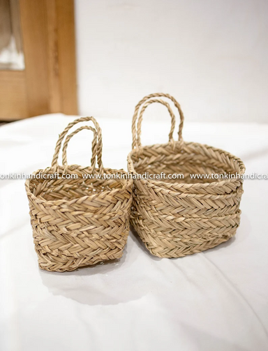 Set of 2 Seagrass Hanging baskets - TONKIN HANDICRAFT