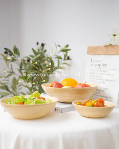 Set of 3 Bamboo Bowl - TONKIN HANDICRAFT