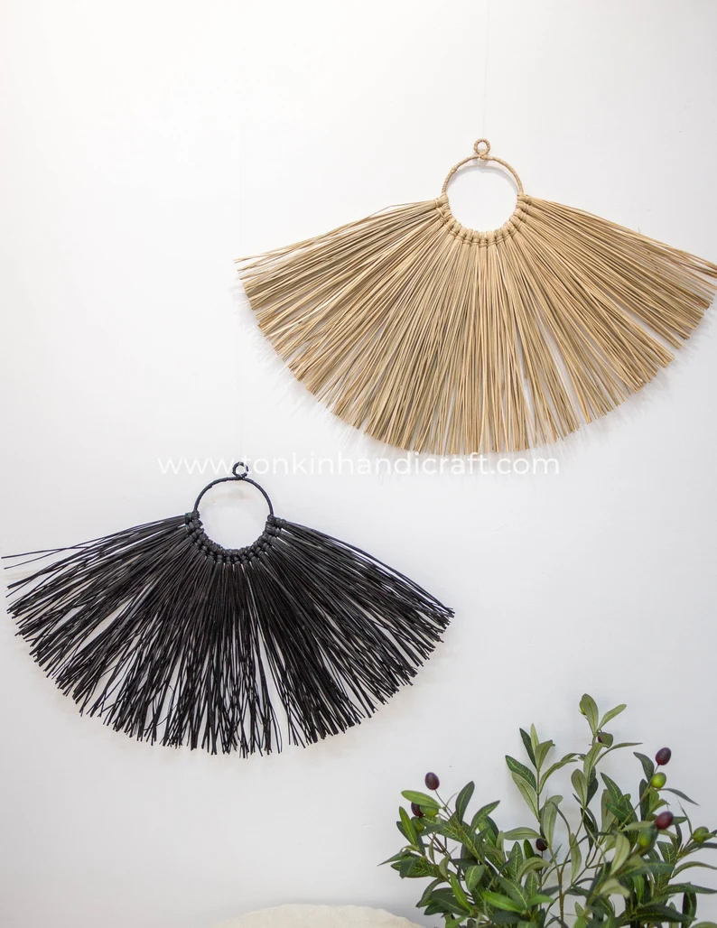 Seagrass Wall Hanging Fan Home decor - TONKIN HANDICRAFT