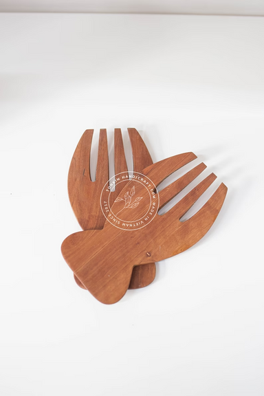 Wooden Salad Hands Utensils - TONKIN HANDICRAFT