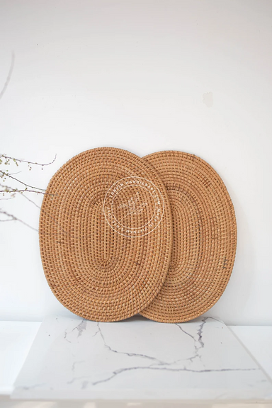 Oval Rattan Handmade Placemat - TONKIN HANDICRAFT