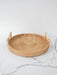 Set of 2 Rattan Tray with Wooden Handle - TONKIN HANDICRAFT