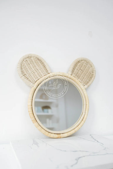 Teddy Bear Rattan Mirror - TONKIN HANDICRAFT