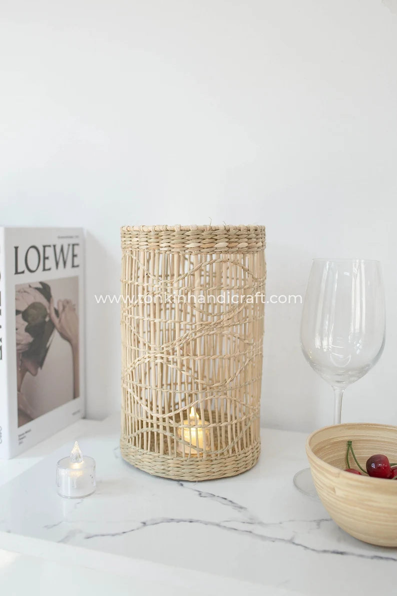 Seagrass Candle Holder - TONKIN HANDICRAFT