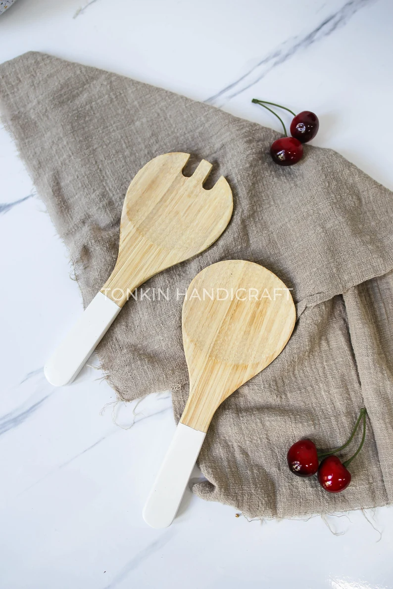 Kona Salad Bamboo Utensils - TONKIN HANDICRAFT